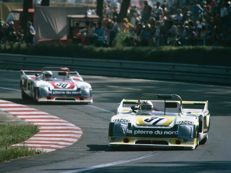 The Chevron en route to an 11th overall and 1st in class finish at the 1978 24 Hours of Le Mans.