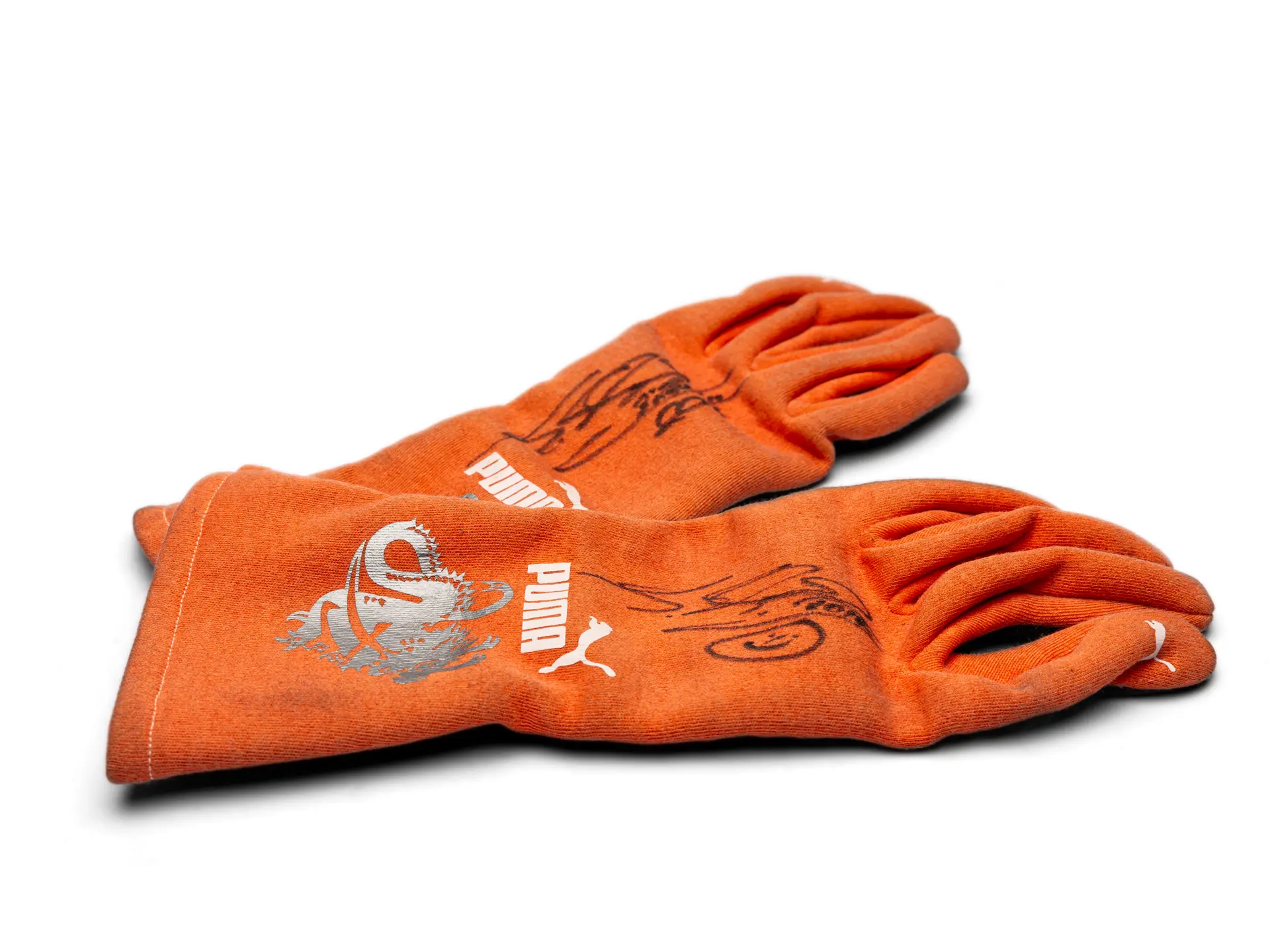 Michael Schumacher F1 Karting Gloves - White Lycra, Regular Cuff, Sim Racing / Karting
