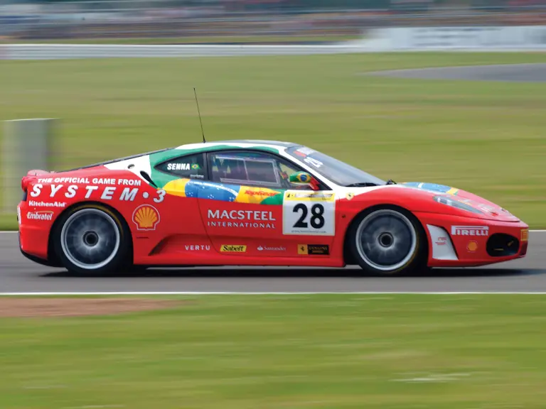 Bruno Senna at the wheel of the F430 Challenge at Silverstone in June 2007.