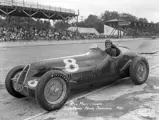 Rex Mays in chassis 50012, whose engine is now in the Giddings 8C 35, at the 1938 Indianapolis 500.