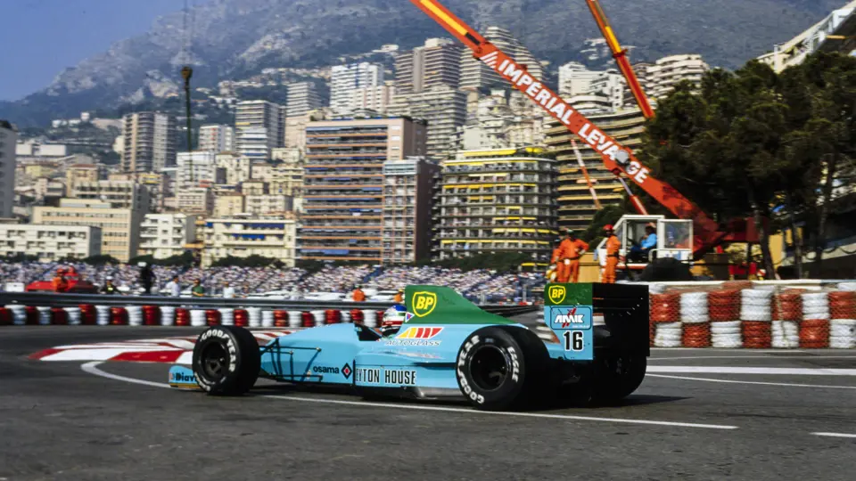 The Leyton House at the 1989 Monaco Grand Prix.