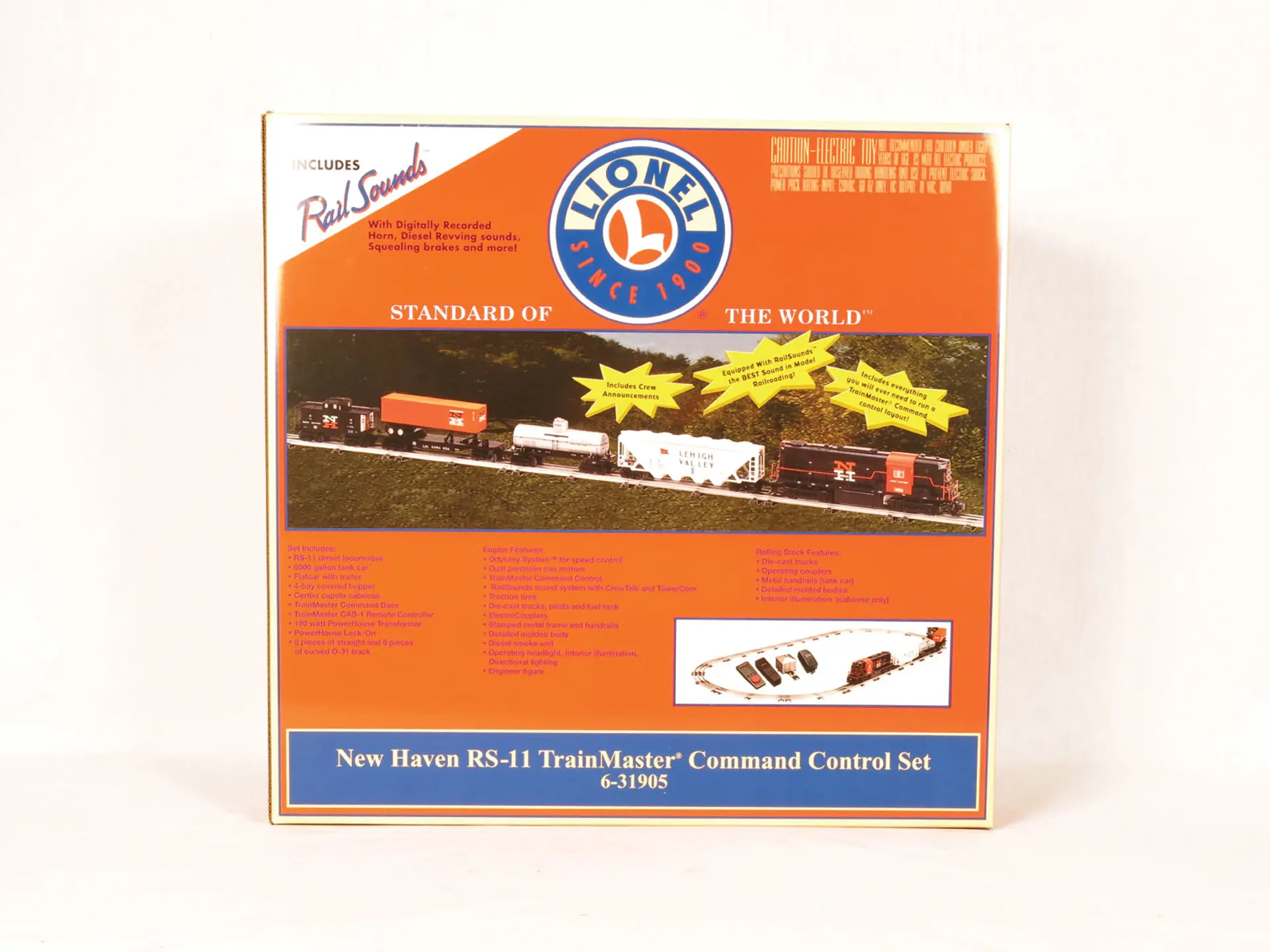 Lionel O Gauge New Haven RS11 TrainMaster Command Control Set Auburn