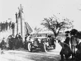 King Alfonso XIII of Spain driving his Hispano-Suiza H6 to victory at the 1921 race La Cuesta de las Perdices outside of Madrid.