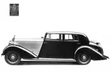 A period lithograph (on file) depicts the Rolls-Royce with exclusive Barker Coachwork.