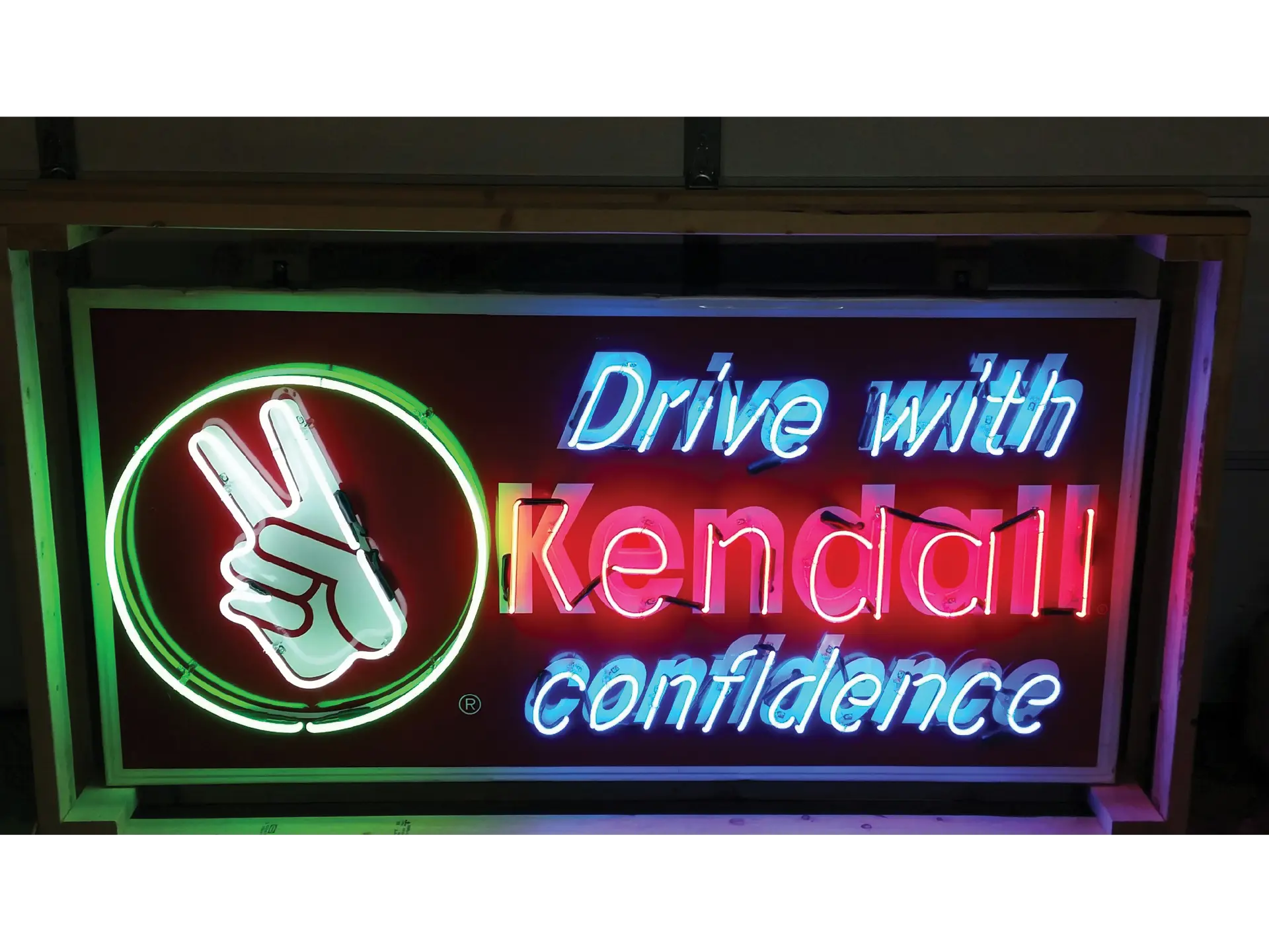Kendall "Drive With Confidence" Neon Tin Sign Auburn Fall 2018 RM Sotheby's