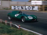 Jack Brabham at the wheel of the T40 at the 1955 British Grand Prix at Aintree.