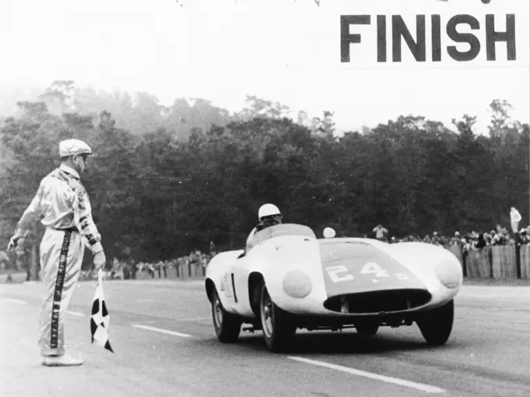 Chassis no. 0510M at Pebble Beach in 1956, where it placed 1st overall in the Del Monte Trophy race.